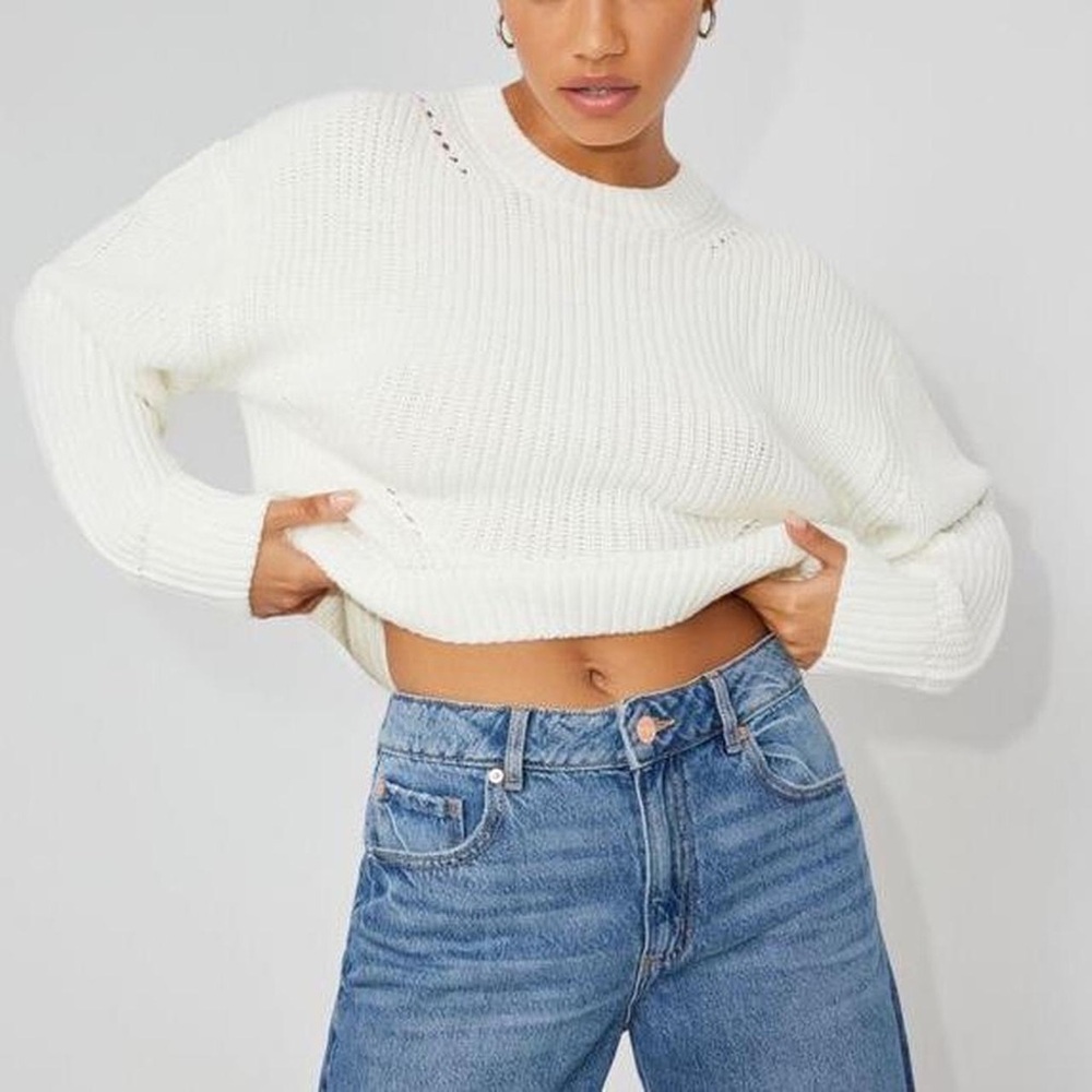 Garage Cozy Knit Sweater in Cream
